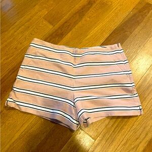 Striped Pink Women's Shorts Loft Size 12
